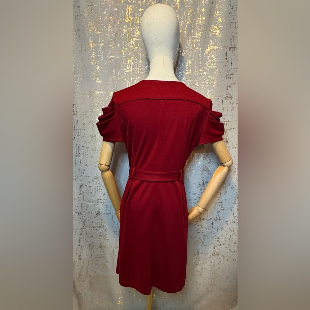 Burgundy Women's Dress - Picture 2 of 11